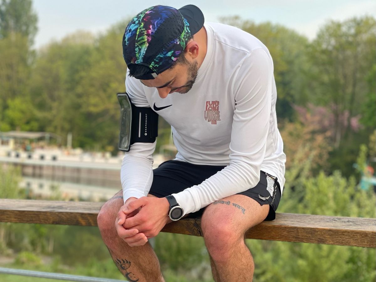 Captura de pantalla de una sesión de running compartida en una aplicación comunitaria.