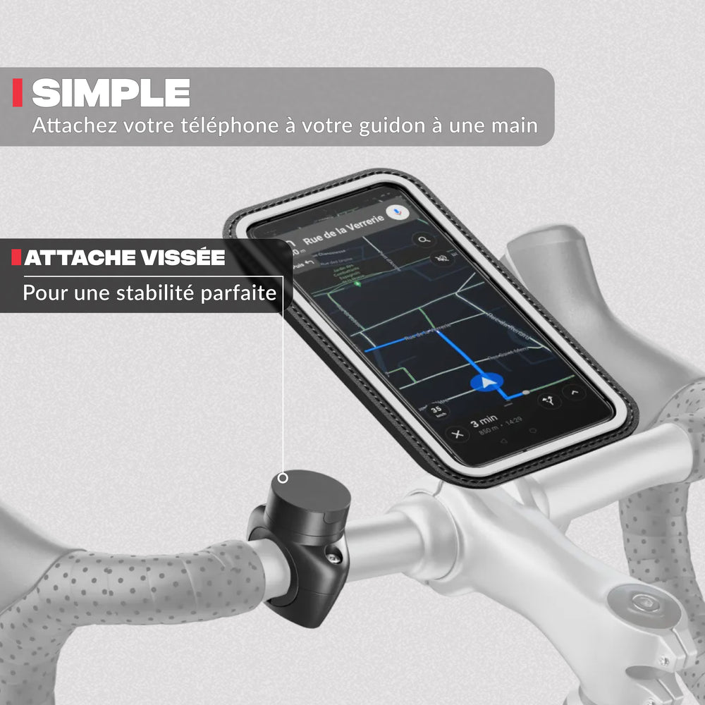 Segunda vista del producto – Soporte de teléfono para bicicleta PRO Shapeheart