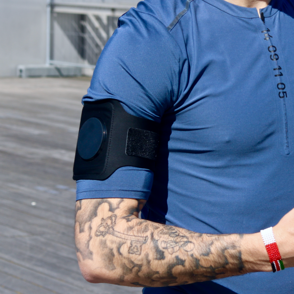 Brazalete deportivo Shapeheart, fijación segura del teléfono durante la carrera con la funda o la placa metálica Shapeheart