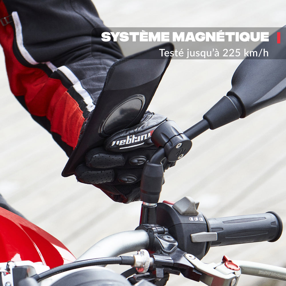 Vista principal del producto – Soporte de teléfono para retrovisor de scooter y moto Shapeheart