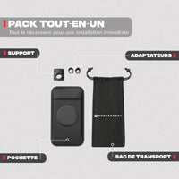 Contenido del pack – Soporte de teléfono para retrovisor de scooter y moto Shapeheart