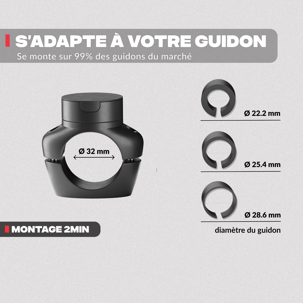 Adaptabilidad en diferentes soportes – Soporte de teléfono para moto PRO Shapeheart