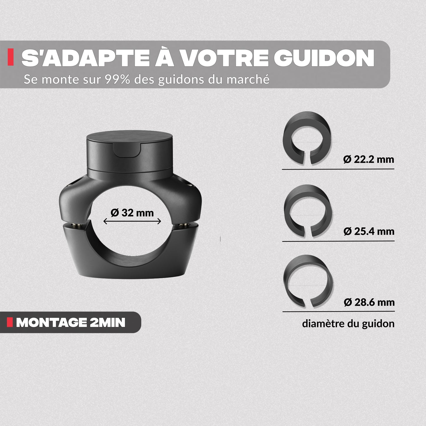 Adaptabilidad en diferentes soportes – Soporte de teléfono para moto PRO Shapeheart