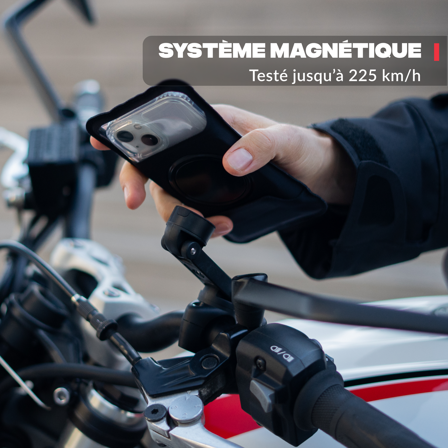 Vista principal del producto – Soporte de teléfono para moto PRO BOOST Shapeheart