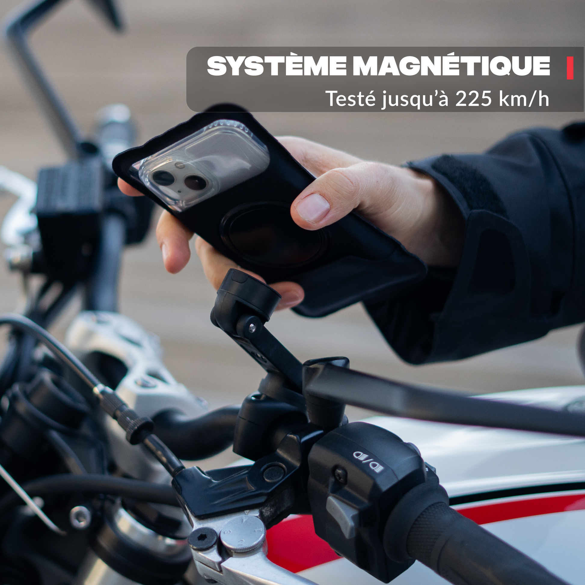 Vista principal del producto – Soporte de teléfono para moto PRO BOOST Shapeheart