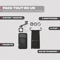 Contenido del pack – Soporte de teléfono para moto PRO BOOST Shapeheart