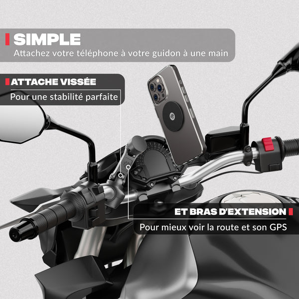 Segunda vista del producto – Soporte de teléfono para moto PRO BOOST Shapeheart