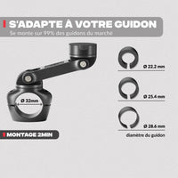 Adaptabilidad en diferentes soportes – Soporte de teléfono para moto PRO BOOST Shapeheart