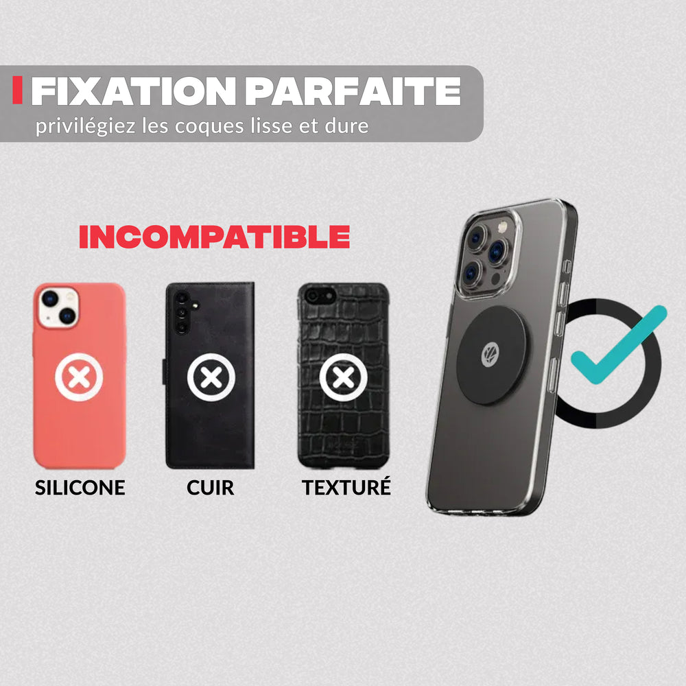 Adherencia de la placa metálica – Soporte de teléfono para moto Shapeheart