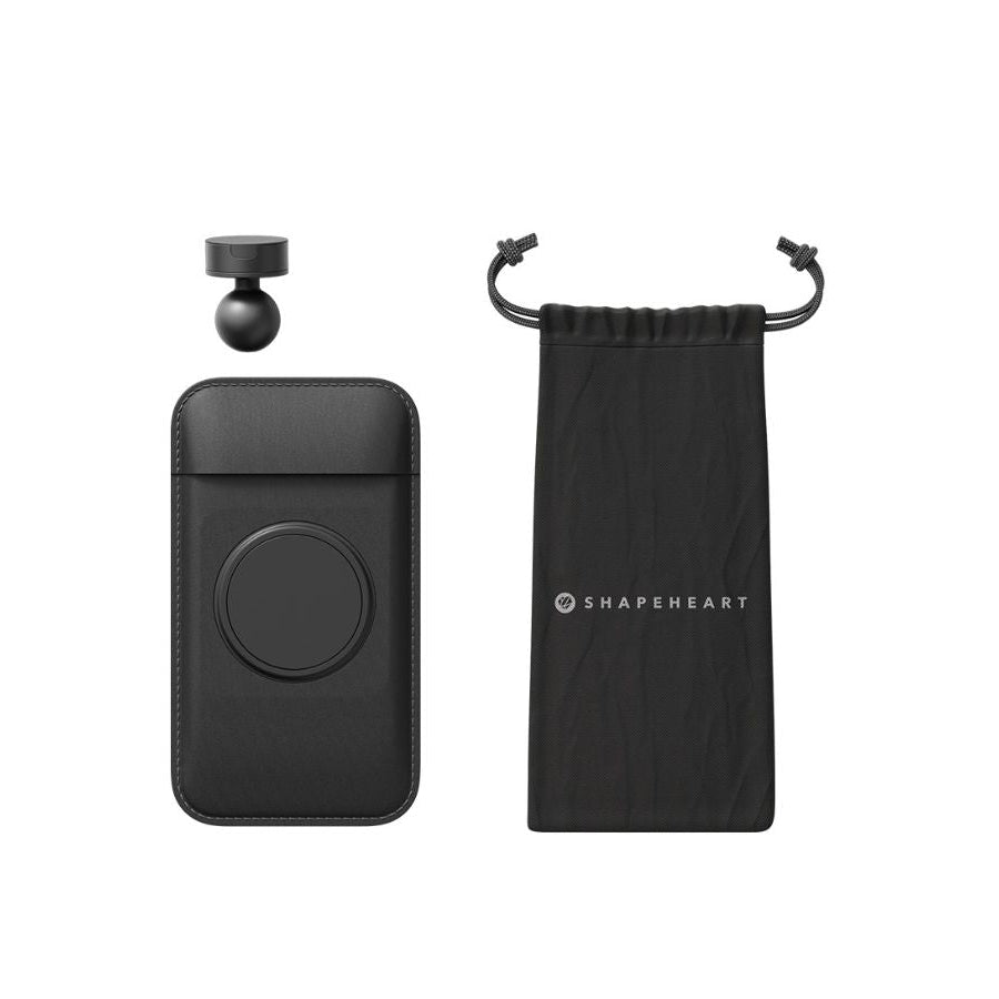 Simple y eficaz, encuentre la funda (en el tamaño de su elección), el soporte magnético esférico universal y la bolsa de transporte.